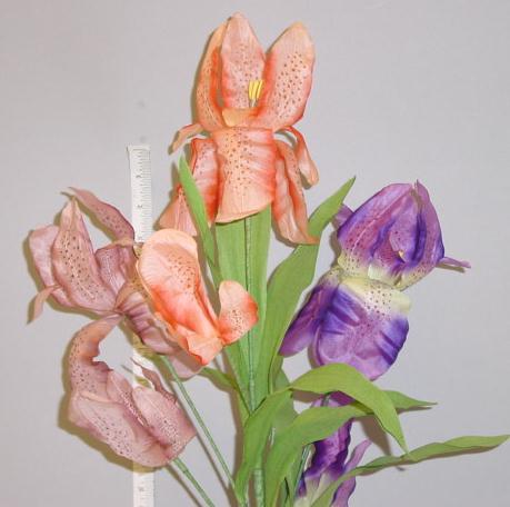Double Petal Silk Iris -- real silk crafted in Germany