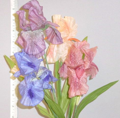 Silk Double Petal Iris & Bud