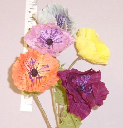 Amemone  Handcrafted in Czechoslovakia display flower