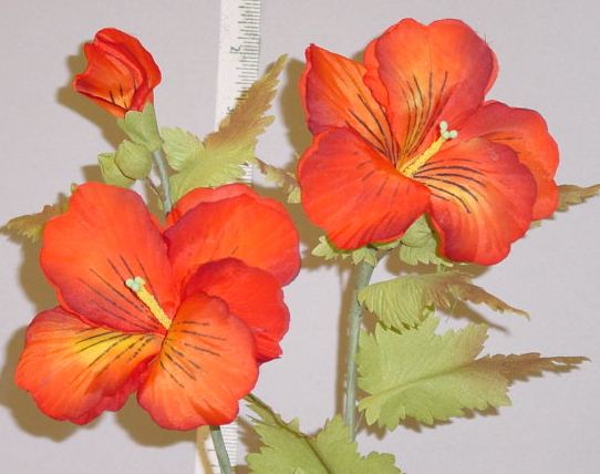 Nasturtium by 2 with buds made in Chechoslosvakia home d