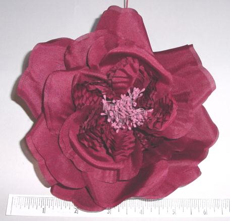 Large Flat Silk Rose