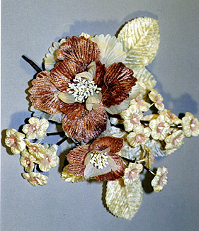 Cluster of Silk & Velvet Blossoms/Forget Me Nots