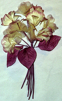 Silk & Organdy Blossom By 10 & 3 Leaves