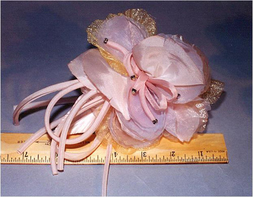 Silk & Organdy Blossom Rhinestones & Tubing