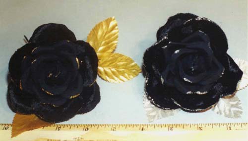 Velvet Rose with Glitter Edge