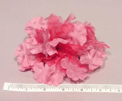 Silk and Organdy Violet Pompon