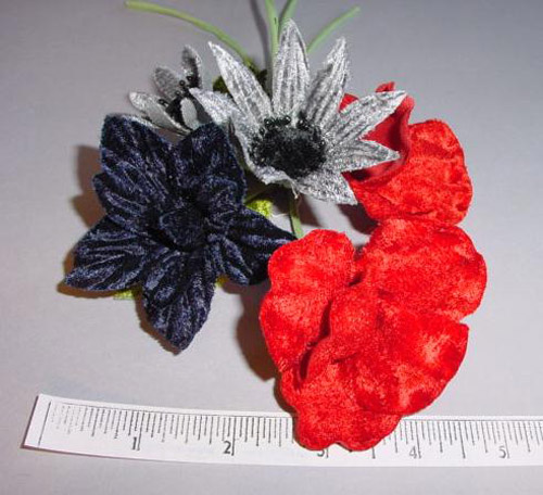 Tri-Colored 5 Stem Flower