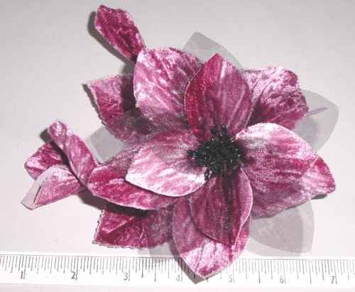 Velvet & Organdy  Blossoms 2 buds