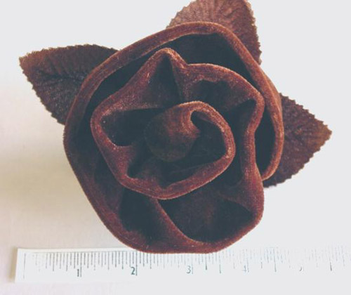 Soft Velvet Rolled Blossom w/pin