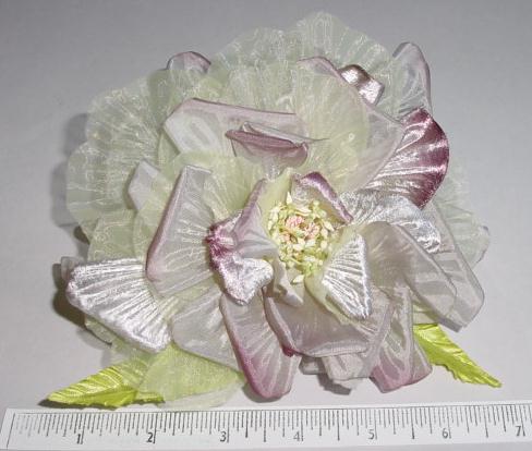 Large Silk Open Rose
