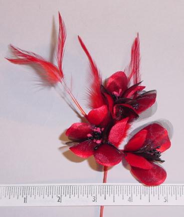 Silk & Organdy Blossom By 3 with Feathers for a floral or gift vendor
