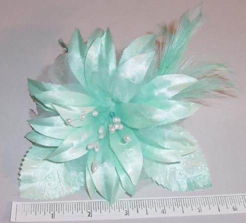 Pointed Blossom With Pearls & Feathers  dress, hat or hair accessory