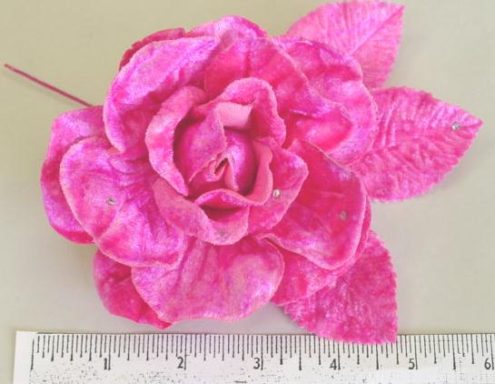 Velvet Rose with Rhinstones millinery supply