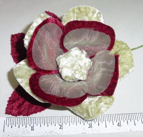 Velvet & Organdy Blossom for millinery