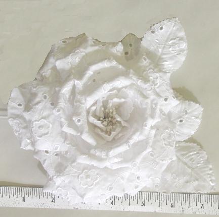 White Eyelet Rose spring delight dress manufactures