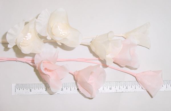 Silk Buds on Tubing for millinery and weddings