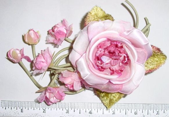 Wild Rose with Hanging Buds.millinery supply