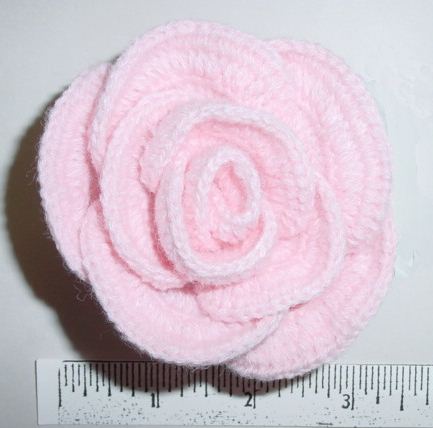 Crochet Rose hat or handbag trim