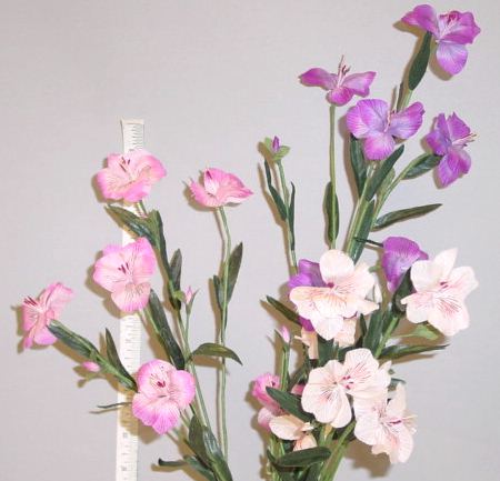 Alstomeria , with wired double silk petals