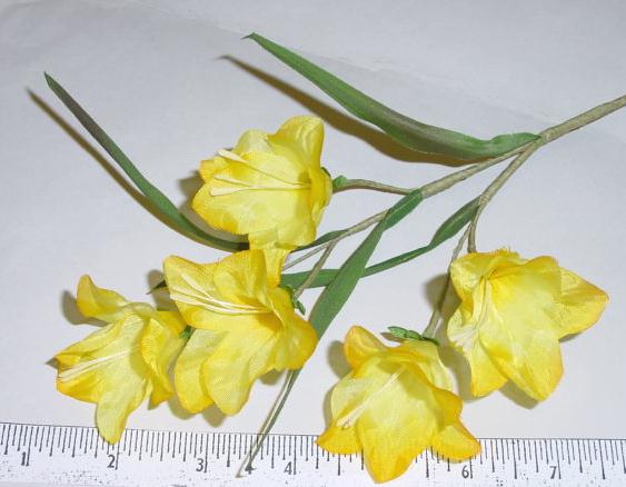 Silk Freesia by 5  -- fine textile crafted in Germany