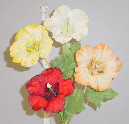 Double Petal Hibiscus -- large petals wired for tasteful shaping