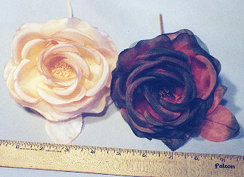 Large Silk & Organdy Cup Shaped Rose