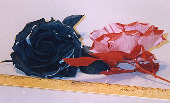 Double Petal Two Tone Silk Rose